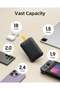 Hypercore 10K Sling – Ultra-Compact 10,000mAh Power Bank with Built-in USB-C Cable & 22.5W Fast Charging - Black - 5