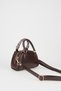 Women's Peony Brown Scarf Gift Faux Leather Medium Size Zipper Closure Handbag and Shoulder Bag - 3