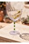 Footed Glass Ice Cream Bowl Purple Green 280 ml - 2