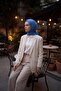Soft Scarf Lina Flora Sky Blue 90X90 - 5