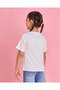 Girls White Heart Embellished T Shirt - 3