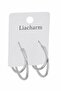Stainless Steel Silver Color Double Filled Hoop Earrings - Tarnish Resistant Anti-Allergic Design Earrings - 3