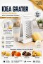 Stainless White Steel Grater with Bowl Bpa Free Multi-Purpose Kitchen Grater Cheese Vegetable Grater