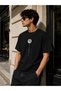 Moon Printed Japanese Style Streetwear Black/White Premium T-Shirt - 2