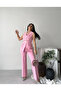 Gold Buttoned Vest, Trousers and Blazer Suit with Belt Accessories - 5
