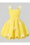 Pek-Şik Fashionable Girls' Bow-Detached Bubble Dress Ages 3-14 - 3