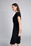 Regular Fit Wrinkled Textured Round Neck Batwing Sleeve Midi Dress G1131Ax26Sp - 4