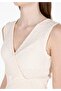 Slim Fit Short Sleeve Women's Ecru Tank Top - 4