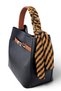 Black&Tan, Lock and Scarf Detailed, Puppy-Printed, Crossbody Strap, Small, Women's Hand and Shoulder Bag - 4