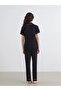 Lcw Dream Black Shirt Collar Women's Pajama Set - 4