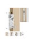 Barrelless Metal with Key (40 mm) Interior Room Door Pvc Door Wooden Door Mortise Lock Body Lock - 4