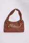 Women's Tan Zippered Tassel Detailed Hand and Shoulder Bag