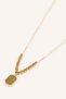 Women's Gold Color Chain Steel Necklace H2710Axns - 2