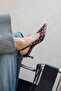 Molly Women's Heeled Satin Shoes Brown Polka Dot