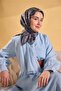 وشاح تيفيل الحريري 11530 - 20 مدخن - نمط حزام كاكي
