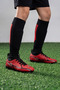 Sock Red Lightweight High-Speed Maximum Ground Grip Technology Children's Football Boots with Socks