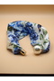 Women's Satin Textured Magnetic Pearl Scarf Necklace - 3
