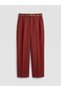 Vizyon New Season Belted Carrot Cut Women's Fabric Trousers