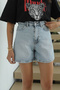 Women's Light Blue Premium Denim Shorts - 3