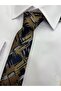 Interview Woven Fabric Patterned Thin Tie