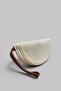 Mussel Straw Clutch Bag – Handmade Weave Design, Genuine Leather Wrist Strap Women's Bag - 2