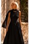 Obsidian Muse Waist Formed Maxi Dress with Stitching Detail - 3