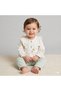 Floral Embroidered 2-Piece Baby Girl Holiday Set - Ruffled Tunic - 4