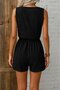 Women's Zero Sleeve Strap V-Neck Front Button Aerobin Jacket and Shorts Two-Piece Set - 2