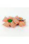 Handmade Fluffy Checkered Double Flower Buckle Set - 3
