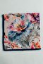 Women's Navy Blue Gray Floral Patterned Organic Soft Cotton Shawl - 2