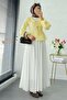 Premium Bebe Collar Wrap Muslin Blouse – Yellow - 3