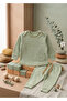 Baby Set with Pockets and Stitching Details, 100% Cotton