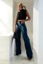 Women's Dark Blue High Waist Loose Fit Jeans