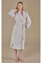 Women's Jacquard Quilted Fabric Bamboo Cotton Dressing Gown - 2