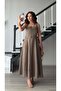 Mink linen belted midi dress - 5