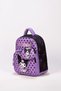 Leather Printed Pink-Black Kuromi Themed Girls' Nursery and Preschool Kindergarten Bag with Wallet Gift - 2