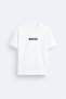 Whiplash Printed Crew Neck White T-Shirt T-Shirt
