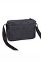 Daily Small Size Waterproof Lightweight Crinkle Fabric Women's Crossbody Bag Polka Dot Black - 3