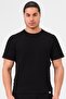 Black Crew Neck 100% Cotton Breathable Fabric Comfortable Fit Men's T-Shirt // 4001-Black