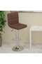 Scaun de bar, maro, material textil - 2