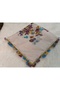 Brand Handcrafted Needle Embroidered Writing 100% Cotton Muslin – 4 Sides Embroidered Elegant Headscarf - 6
