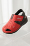 Breezewalk Lightweight and Flexible Sole Perforated Boys' Red and White Sandals - Velcro Back Strap