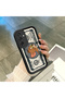 Samsung Galaxy M15 Compatible High Quality Cartoon Printed Impact Resistant Black Silicone Case