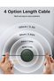 Powerlink YoYo Retractable Type-C to Type-C Cable - 60W PD 3.0 Super Fast Charging, Dual-Way, 3A, 1M - Green - 4