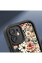 Silicone Couple Phone Case for Vivo V60 Lite Compatible Floral Black Pattern Camera Protective Case - 5