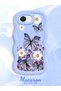 iPhone 16E Compatible Case Camera Protector Blue Silicone Couple Phone Case Butterfly Pattern - 2