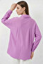 Women's Oversize Cotton Lilac Shirt - 4