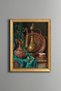 Vintage Antique Pitcher and Engraved Decorative Object - Vintage Patterned Frame - Fine Model