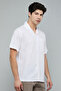 Striped Shirt with Revere Collar and Short Sleeves - 5