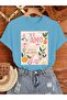 Women's Mix Printed Crew Neck Regular Fit T-Shirt
